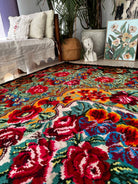 Handwoven Floral Bessarabian Wool Rug, 250x210 cm, view 13