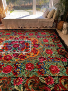 Handwoven Floral Bessarabian Wool Rug, 250x210 cm, view 4