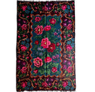 Handwoven Blue Floral Bessarabian Wool Rug, 335x175 cm