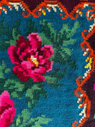 Handwoven Blue Floral Bessarabian Wool Rug, 335x175 cm, view 14