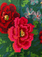 Handwoven Blue Floral Bessarabian Wool Rug, 335x175 cm, view 6