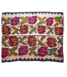 Handwoven Floral Bistrița Wool Cerga Bedspread, 205x175 cm