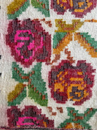 Handwoven Floral Bistrița Wool Cerga Bedspread, 205x175 cm, view 11