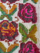 Handwoven Floral Bistrița Wool Cerga Bedspread, 205x175 cm, view 8