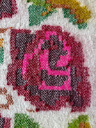 Handwoven Floral Bistrița Wool Cerga Bedspread, 205x175 cm, view 9