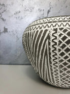 Black Vadastra-Style Clay Vase, Crossed Lines, 18 cm, view 4