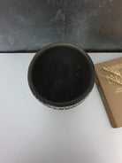 Black Vadastra-Style Clay Vase, Triangles, 18 cm, view 9