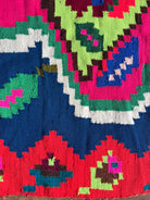 Vintage Blue Floral Maramureș Kilim Rug, 210x120 cm, view 4
