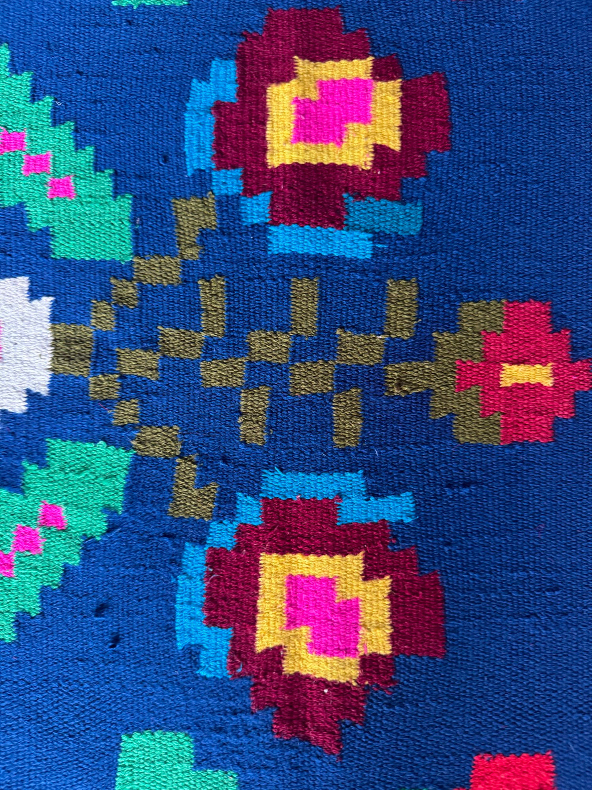 Vintage Blue Floral Maramureș Kilim Rug, 210x120 cm, view 6
