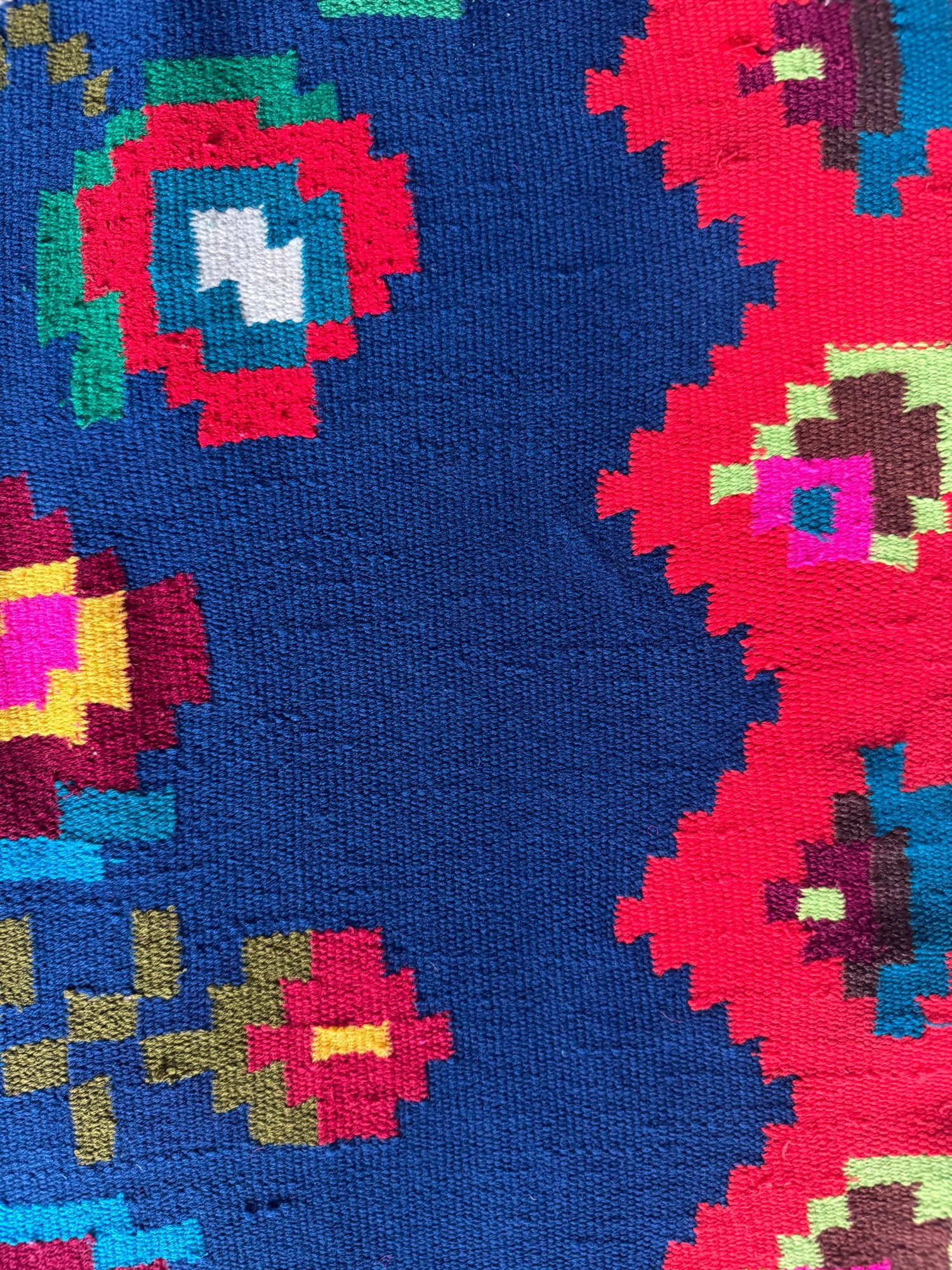 Vintage Blue Floral Maramureș Kilim Rug, 210x120 cm, view 7