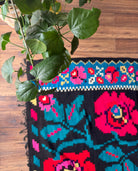 Vintage Blue Floral Maramureș Wool Rug, 195x135 cm, view 4
