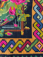 Vintage Floral Romanian Wool Rug, 241x152 cm, view 10