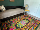 Vintage Floral Romanian Wool Rug, 241x152 cm, view 11