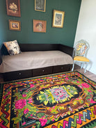 Vintage Floral Romanian Wool Rug, 241x152 cm, view 2