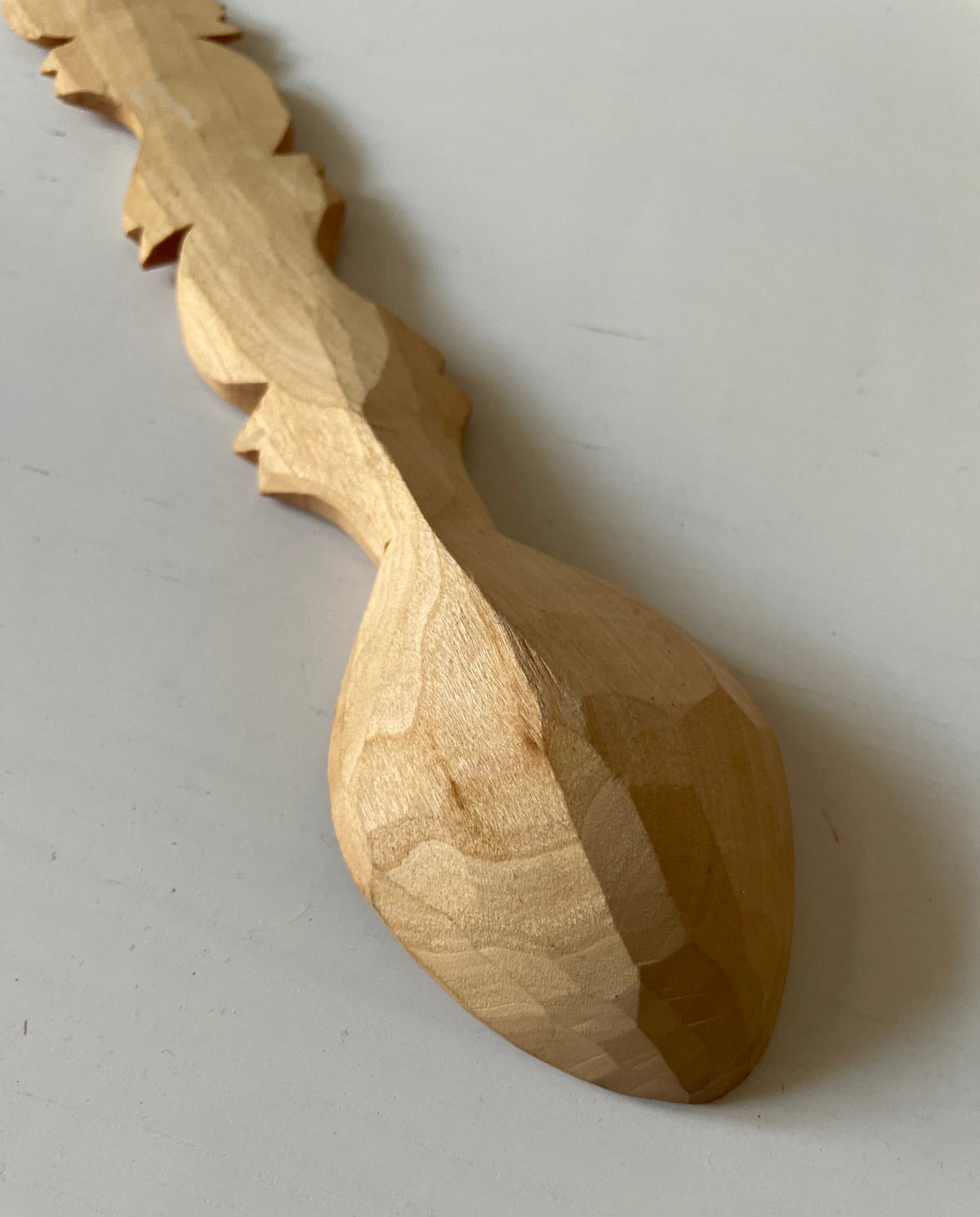 Hand-Carved Wooden Spoon from Moldavia, 27 cm, view 8
