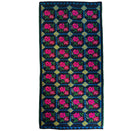 Vintage Pink Floral Romanian Wool Runner Rug, 230x98 cm