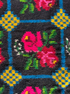 Vintage Pink Floral Romanian Wool Runner Rug, 230x98 cm, view 10