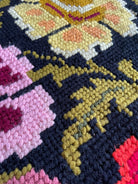 Handwoven Floral Banat Hemp Rug, 190x148 cm, view 6