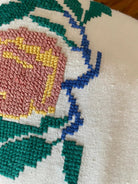 Cross-Stitch Floral Pillow Case from Old Towel, 40x35 cm, view 4