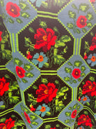 Cross-Stitch Rose Wall Tapestry, Black & Blue, 186x133 cm, view 10