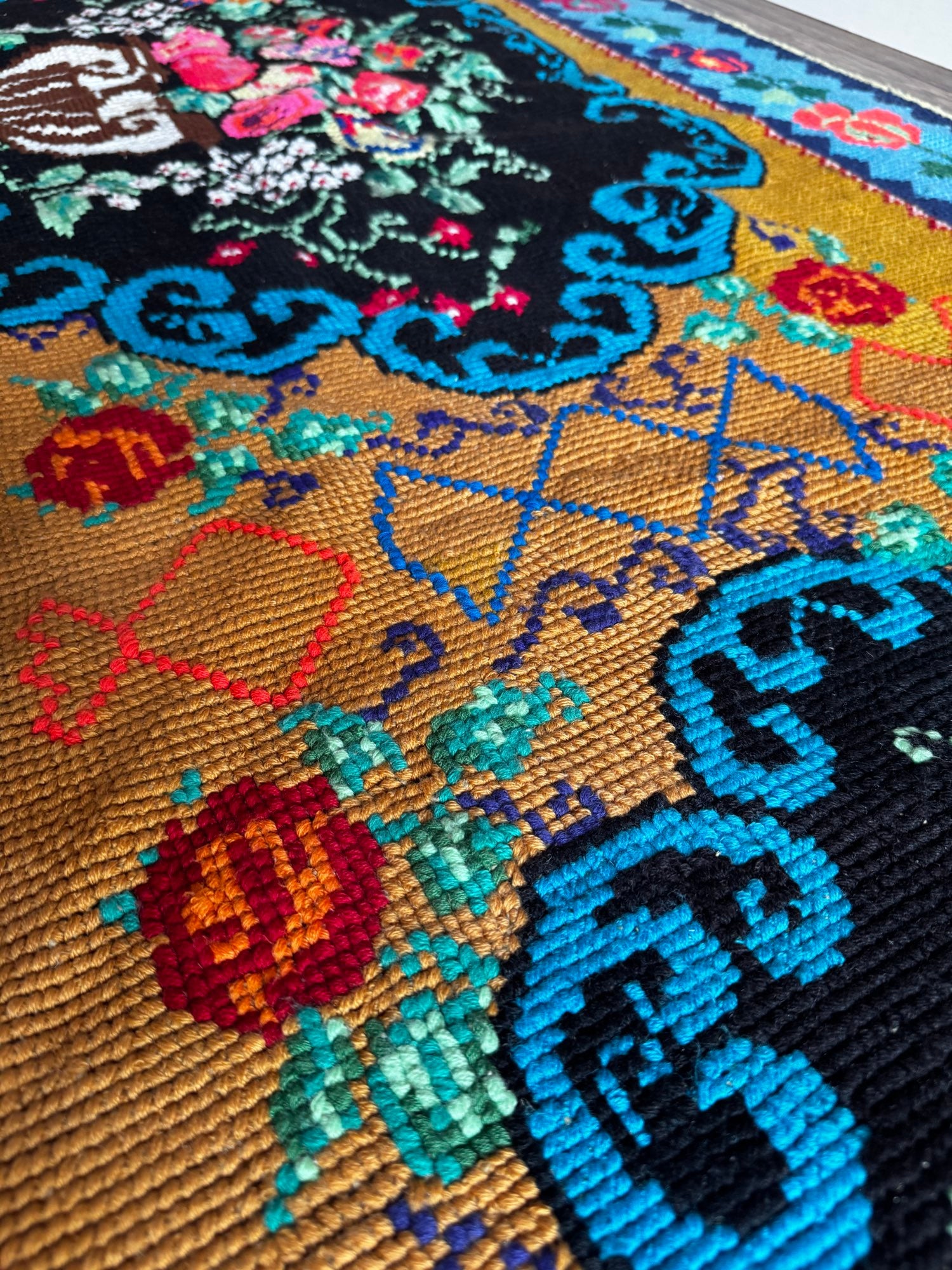 Cross-Stitch Wall Hanging, Flower Baskets, 275x95 cm, view 10