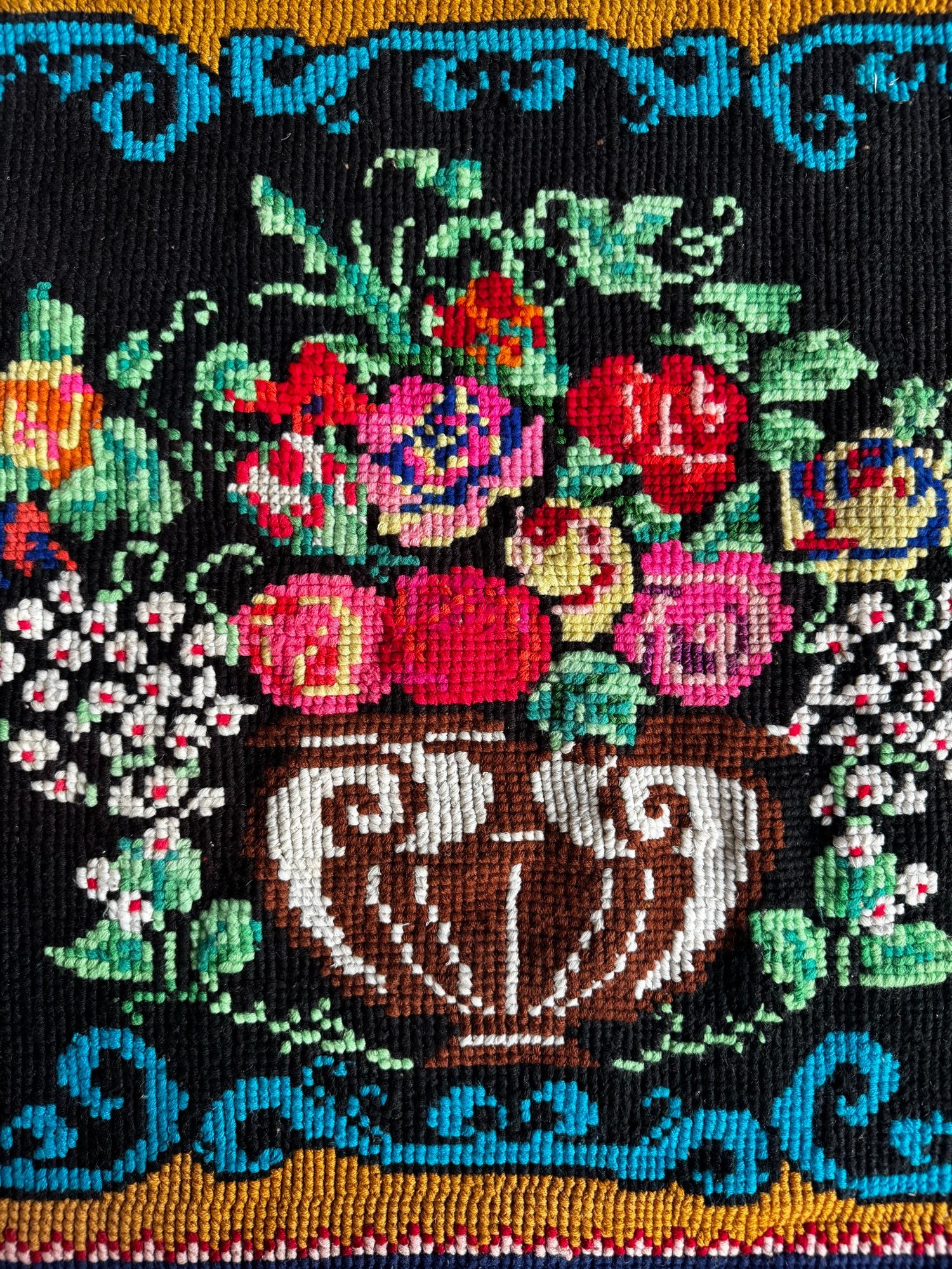 Cross-Stitch Wall Hanging, Flower Baskets, 275x95 cm, view 5
