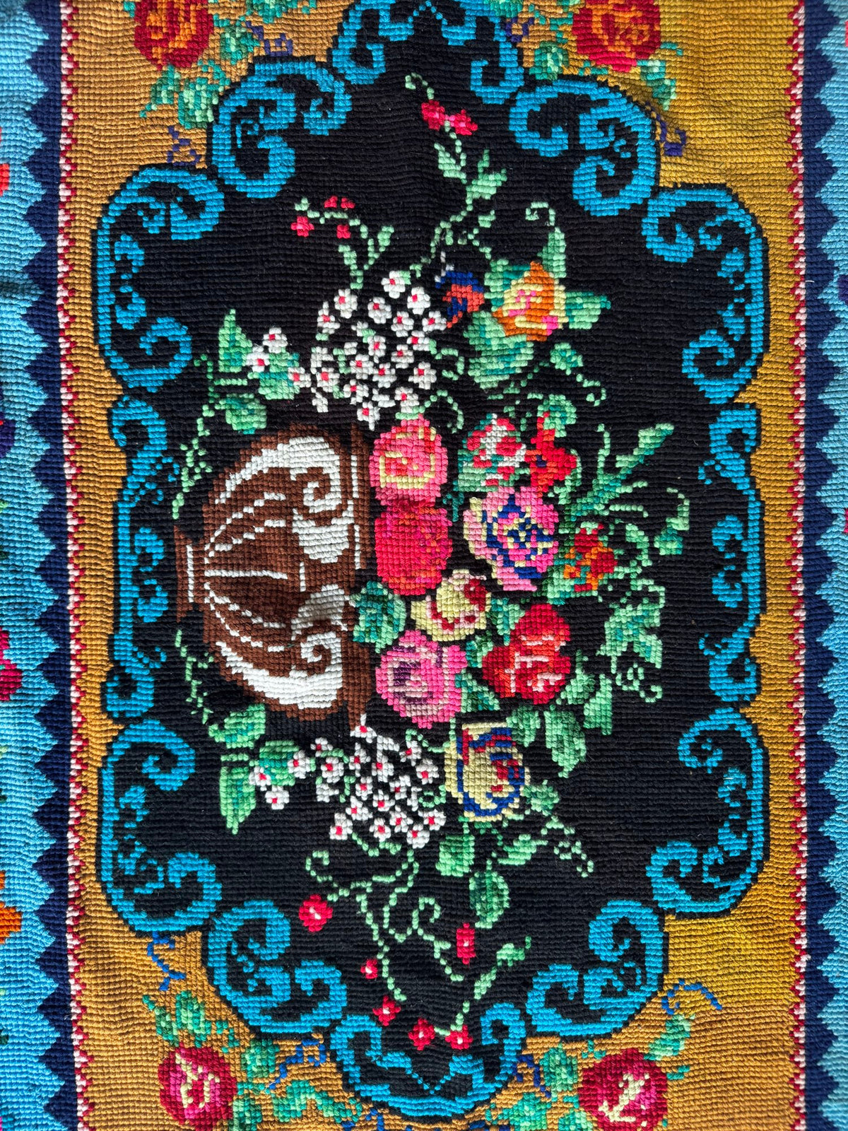 Cross-Stitch Wall Hanging, Flower Baskets, 275x95 cm, view 7