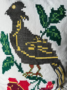 Large Embroidered Bird Pillow Case with Lace, 40x49 cm, view 3