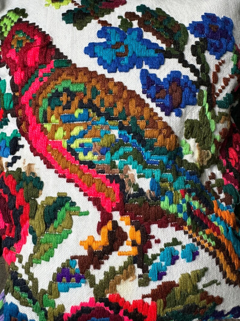 Embroidered Bird Pillow Case from Maramureș, 30x34 cm, view 4