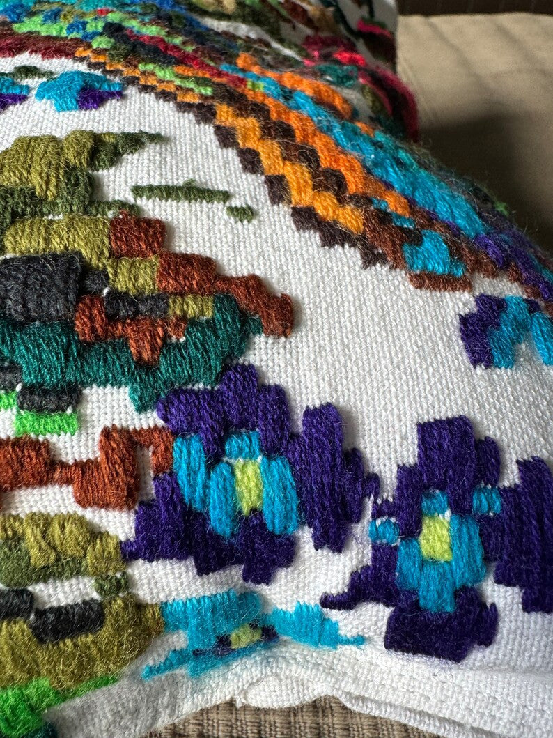 Embroidered Bird Pillow Case from Maramureș, 30x34 cm, view 5