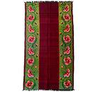 Handwoven Green Floral Bessarabian Wool Rug, 275x140 cm