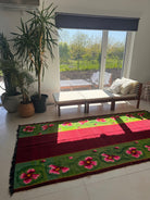Handwoven Green Floral Bessarabian Wool Rug, 275x140 cm, view 14