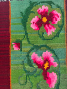 Handwoven Green Floral Bessarabian Wool Rug, 275x140 cm, view 6