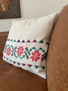 Floral Handmade Pillow Case, Rustic Farmhouse, 45x41 cm, view 2