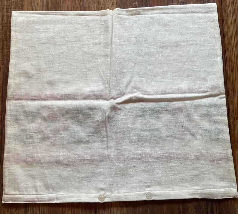 Floral Handmade Pillow Case, Rustic Farmhouse, 45x41 cm, view 4