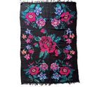 Vintage Black Floral Maramureș Wool Rug, 200x120 cm