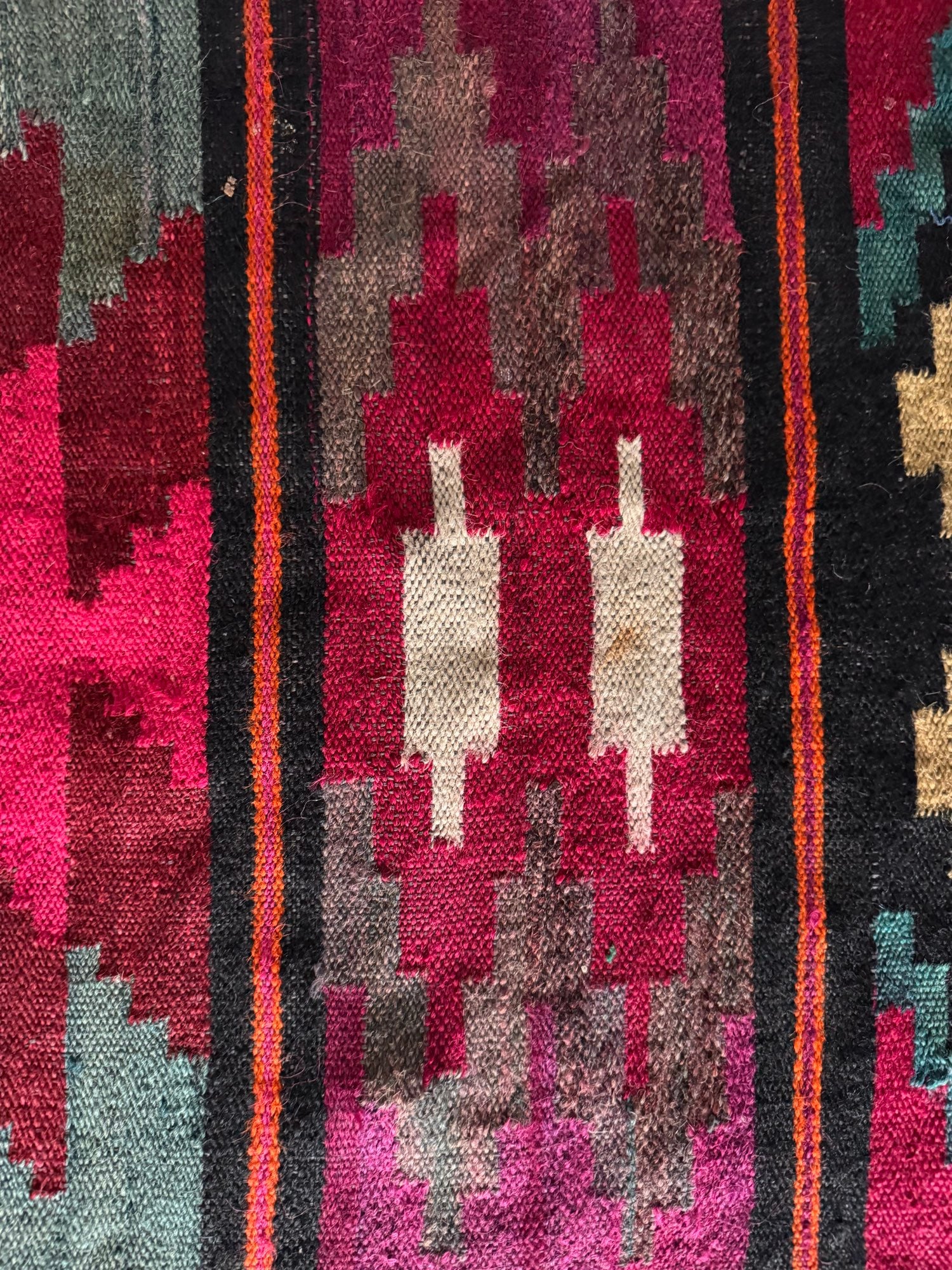 Vintage Geometric Maramureș Wool Runner Rug, 370x68 cm, view 10