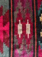 Vintage Geometric Maramureș Wool Runner Rug, 370x68 cm, view 10