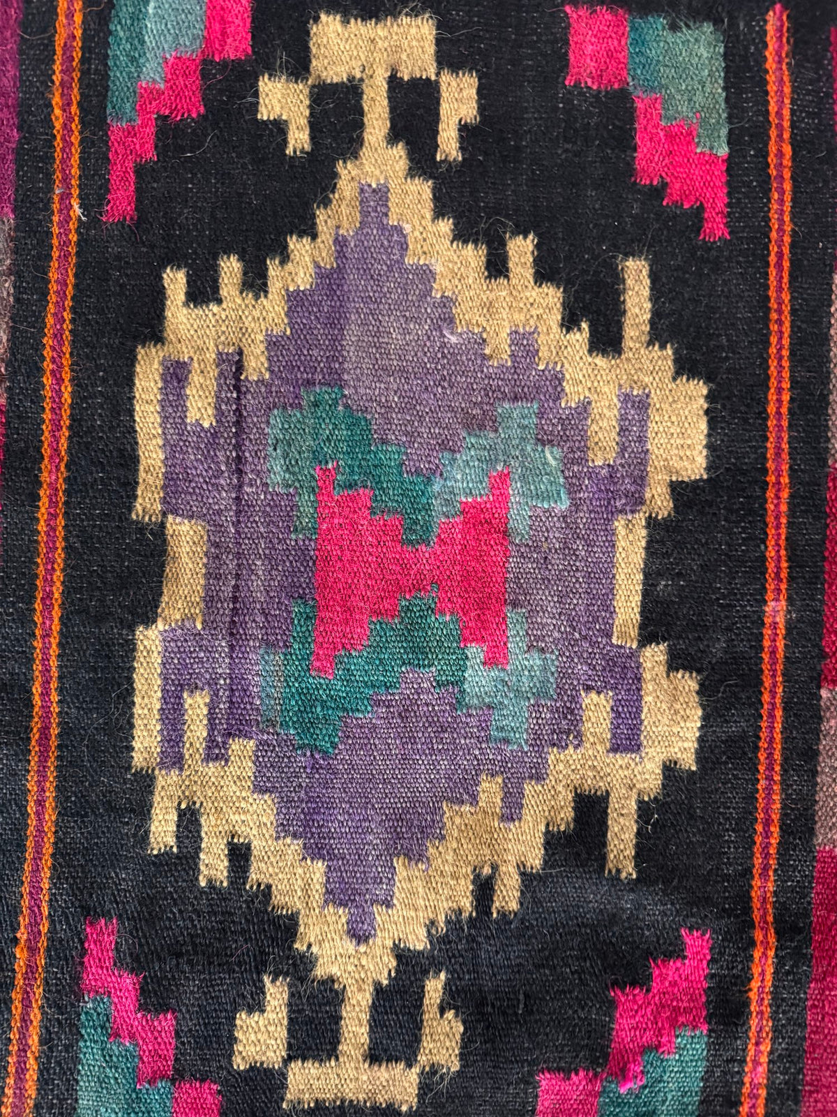 Vintage Geometric Maramureș Wool Runner Rug, 370x68 cm, view 11
