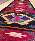 Vintage Geometric Maramureș Wool Runner Rug, 370x68 cm, view 7