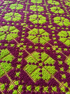 Vintage Green Geometric Romanian Wool Rug, 200x162 cm, view 11