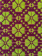 Vintage Green Geometric Romanian Wool Rug, 200x162 cm, view 12
