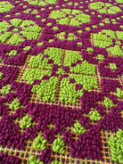 Vintage Green Geometric Romanian Wool Rug, 200x162 cm, view 8