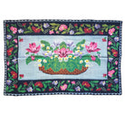 Handwoven Gray Floral Romanian Wool Rug, 239x155 cm