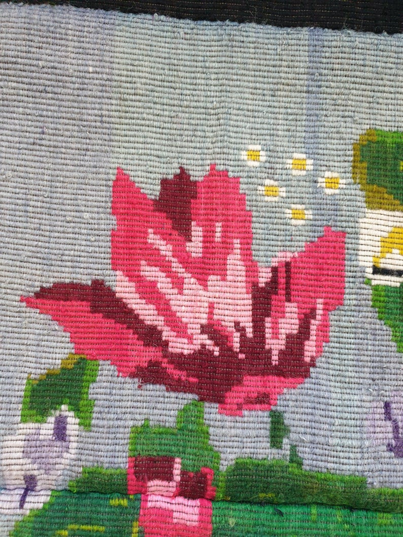 Handwoven Gray Floral Romanian Wool Rug, 239x155 cm, view 8