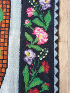 Handwoven Gray Floral Romanian Wool Rug, 239x155 cm, view 9