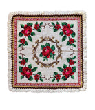 Cross-Stitch Rose Tablecloth, Romanian Folk, 89x84 cm