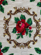 Cross-Stitch Rose Tablecloth, Romanian Folk, 89x84 cm, view 5