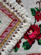 Cross-Stitch Rose Tablecloth, Romanian Folk, 89x84 cm, view 8