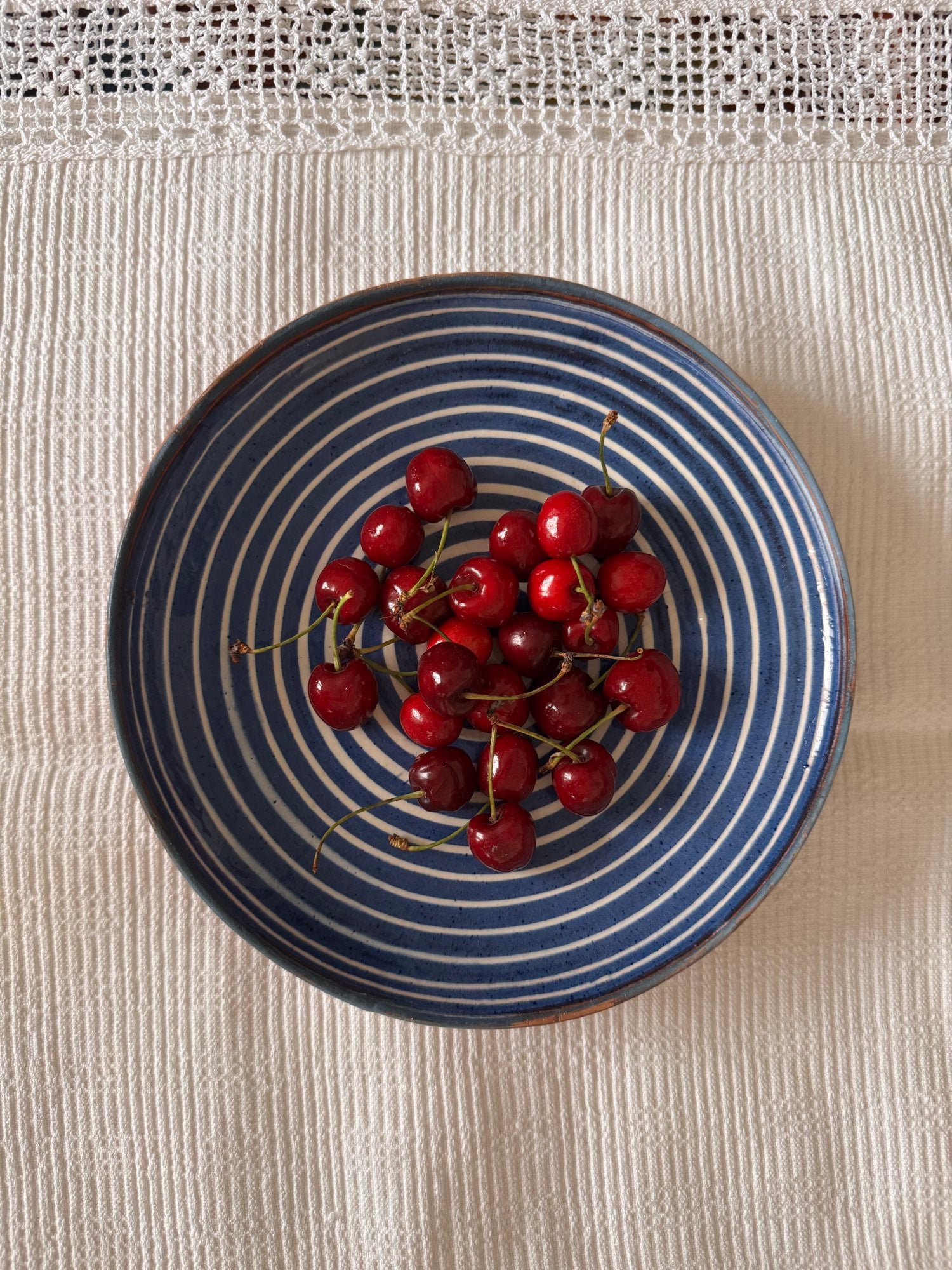 Horezu Ceramic Plate, Spiral Design, 21 cm, view 8
